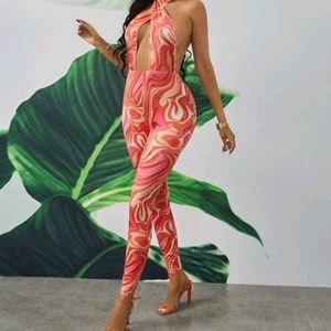 Criss Cross halter jumpsuit